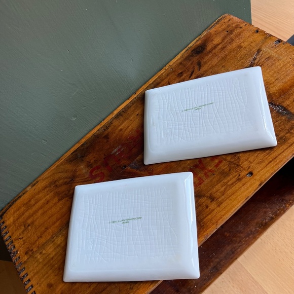 Vintage 1984 Lillian Vernon Floral Ceramic Trays - Picture 5 of 6